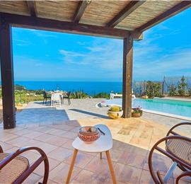 2 bedroom villa with infinity pool near Scopollo, sleeps 4
